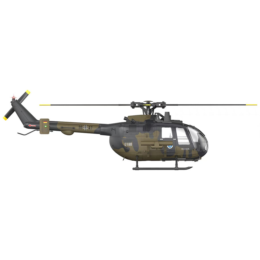 RC ERA C180 (BO 105機体) 1/25 Scale RCヘリコプター 2.4G 6CH フライバーレス単ローター 気圧+TOF LiDAR高度保持 光学流れ測位 RTF版