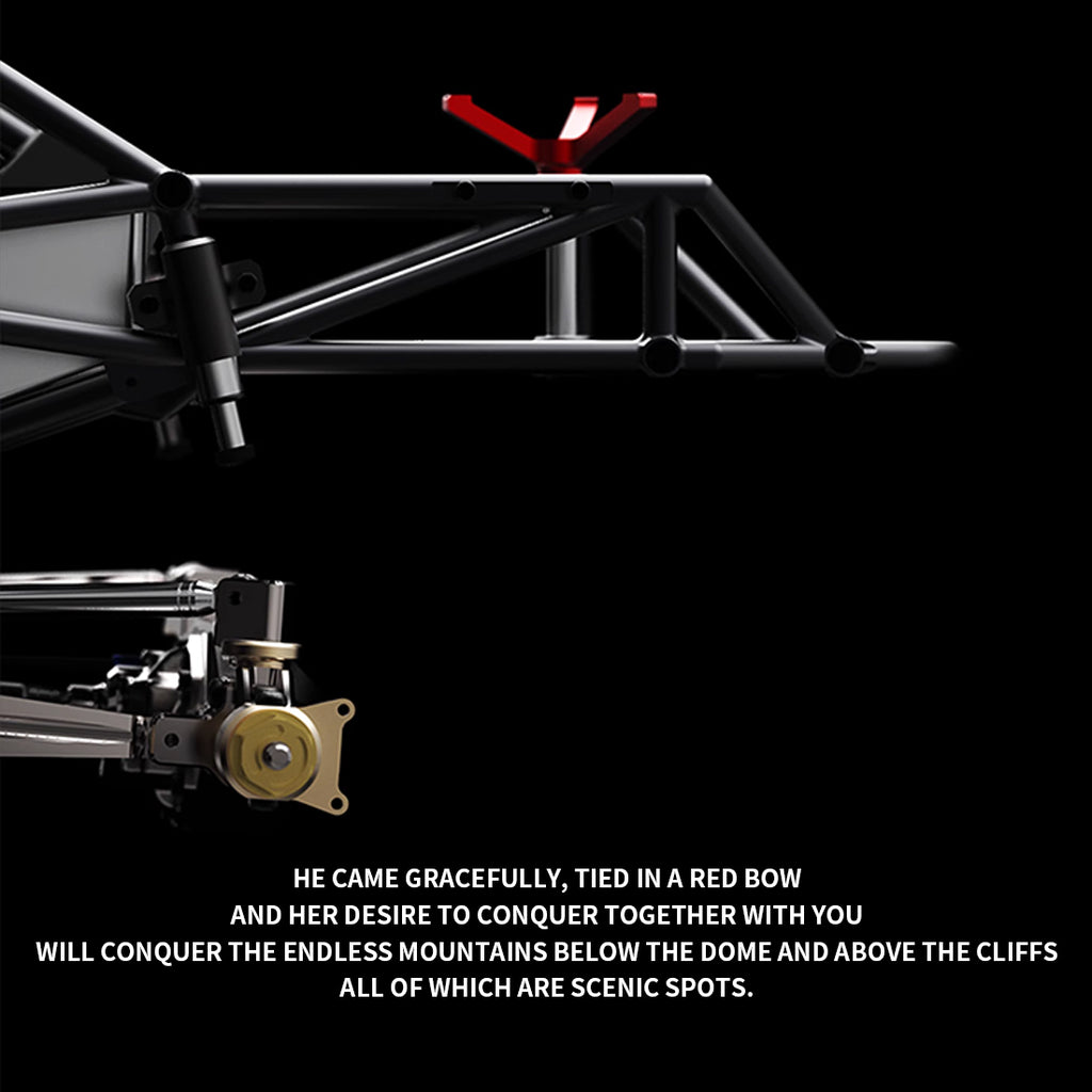 Capo U4 Pipe Frame X Queen 1/8スケール 2.4G 全金属RCクライミングカー 前後独立ソリッドアクスル キットバージョン