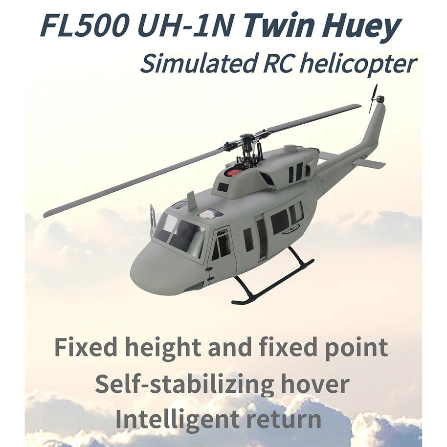 FLISHRC FL500 UH-1N 500クラス RCヘリコプター 2.4G 6CH FLISHRC L7 GPS4方式測位 リアルコックピット RTF版