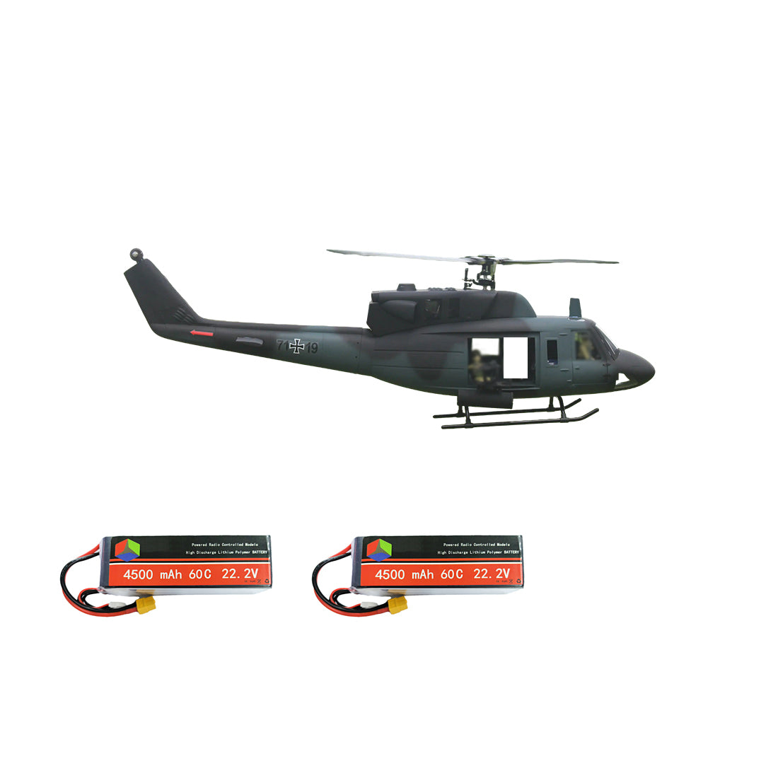 FLISHRC FL500 UH-1N 500クラス RCヘリコプター 2.4G 6CH FLISHRC L7 GPS4方式測位 リアルコックピット RTF版