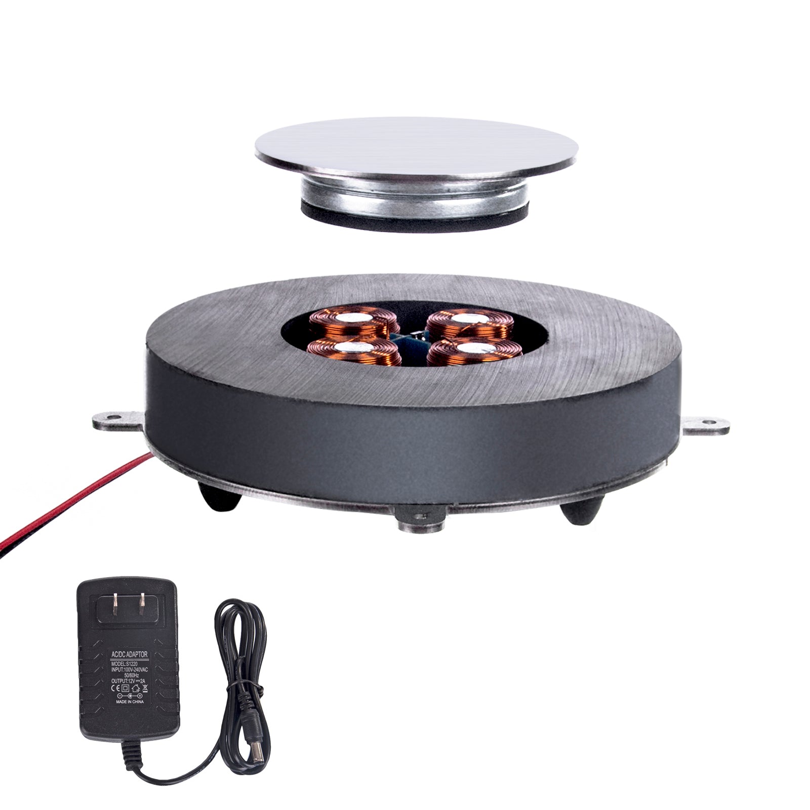 DIY磁気浮遊キット 耐荷重800-1000g 空中浮遊回転 マグネティックサスペンション 科学実験知育玩具 ハイテクデスク装飾
