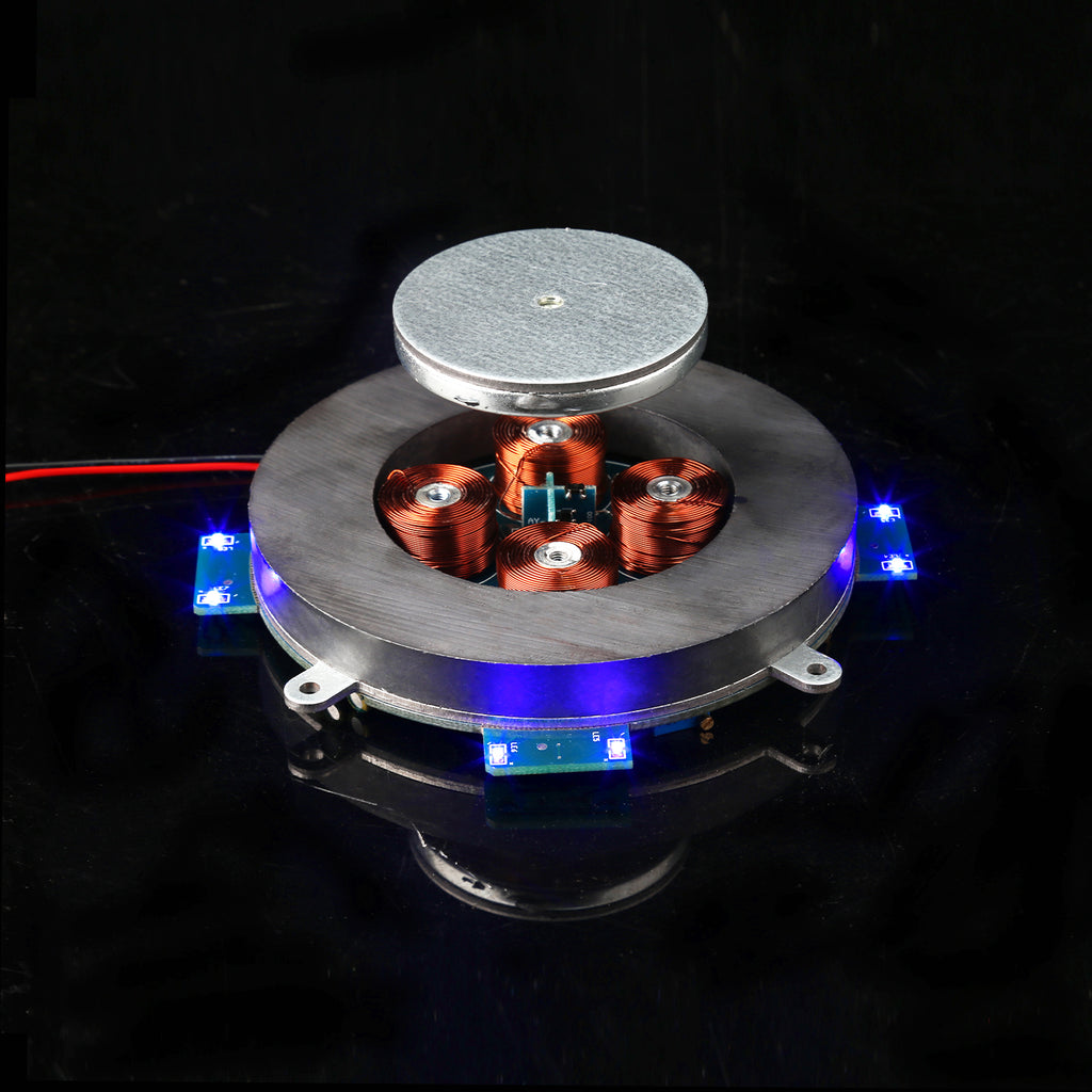 DIY磁気浮遊モジュール 科学実験キット LED発光付き マグネティックサスペンション 知育玩具 デスクテック装飾 耐荷重500g