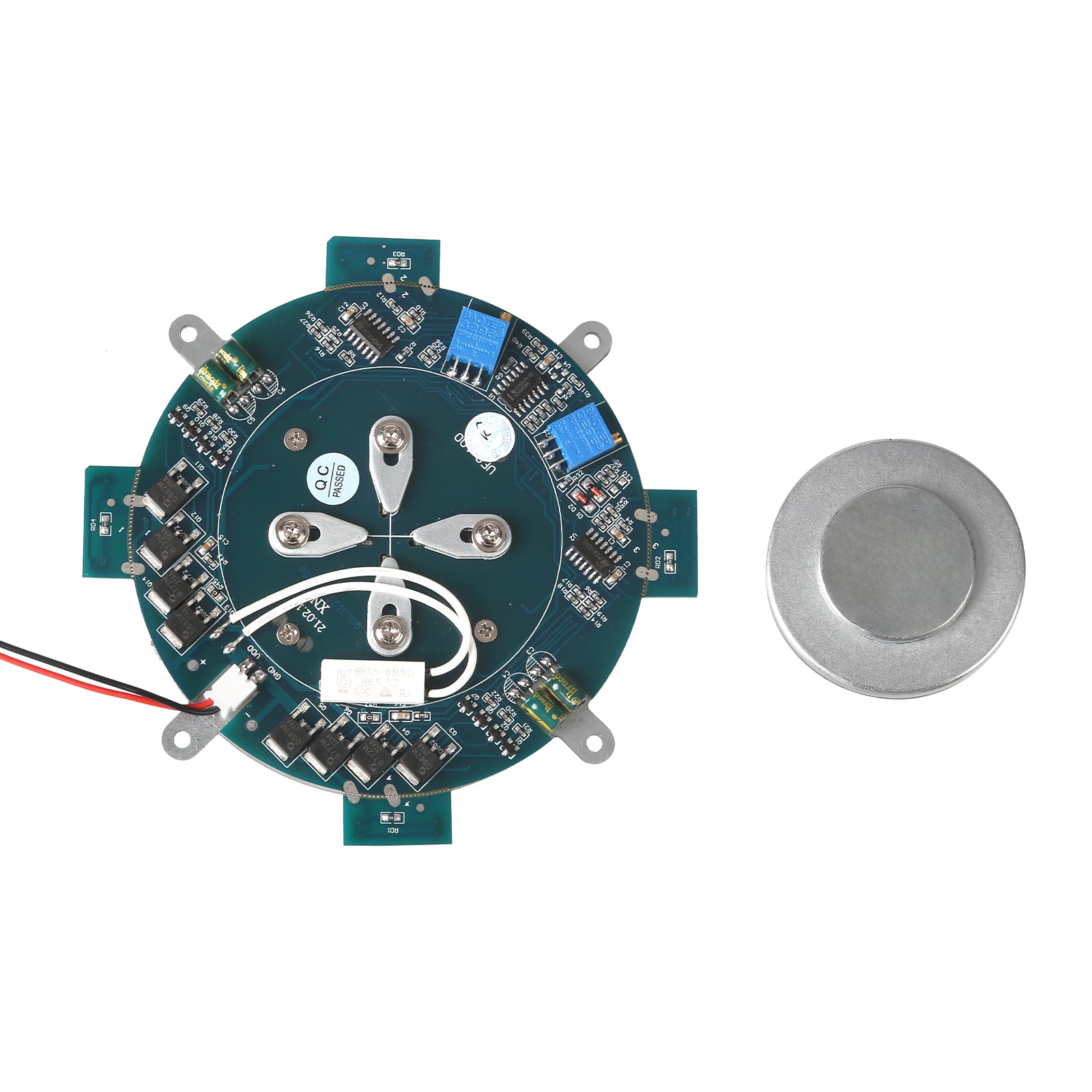 DIY磁気浮遊モジュール 科学実験キット LED発光付き マグネティックサスペンション 知育玩具 デスクテック装飾 耐荷重500g