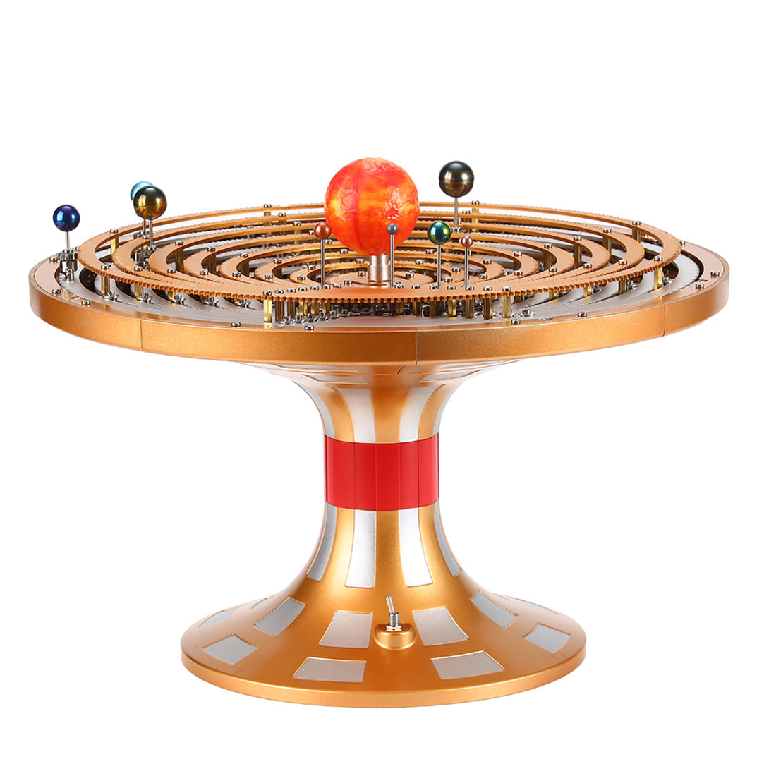 DM405 メカニカル太陽系モデル DIY 金属組立キット 8 惑星回転 天体学習 デスクインテリア置物 ギア駆動
