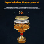 DM405 メカニカル太陽系モデル DIY 金属組立キット 8 惑星回転 天体学習 デスクインテリア置物 ギア駆動