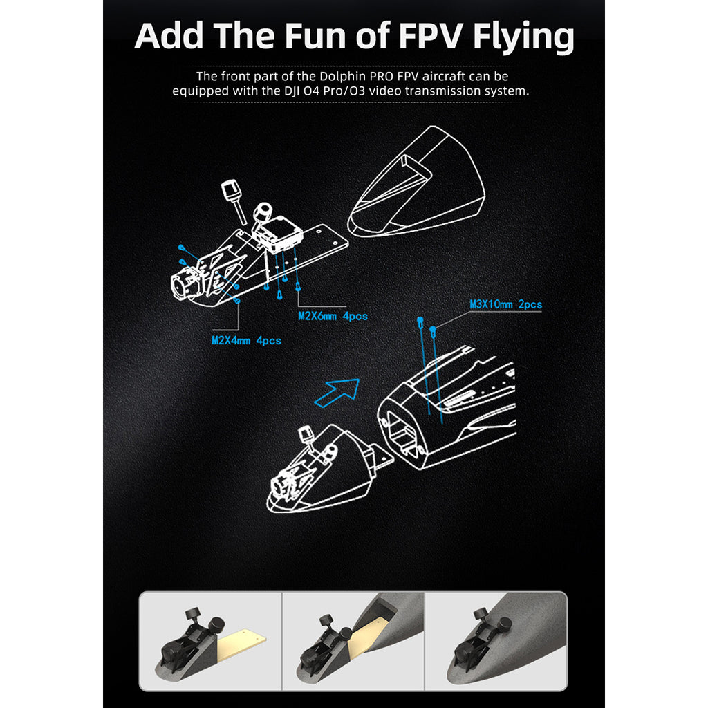 Dolphin Pro 800mm FPV固定翼機 フルセット｜TX12 MKII ELRS送信機＋RP1受信機付き