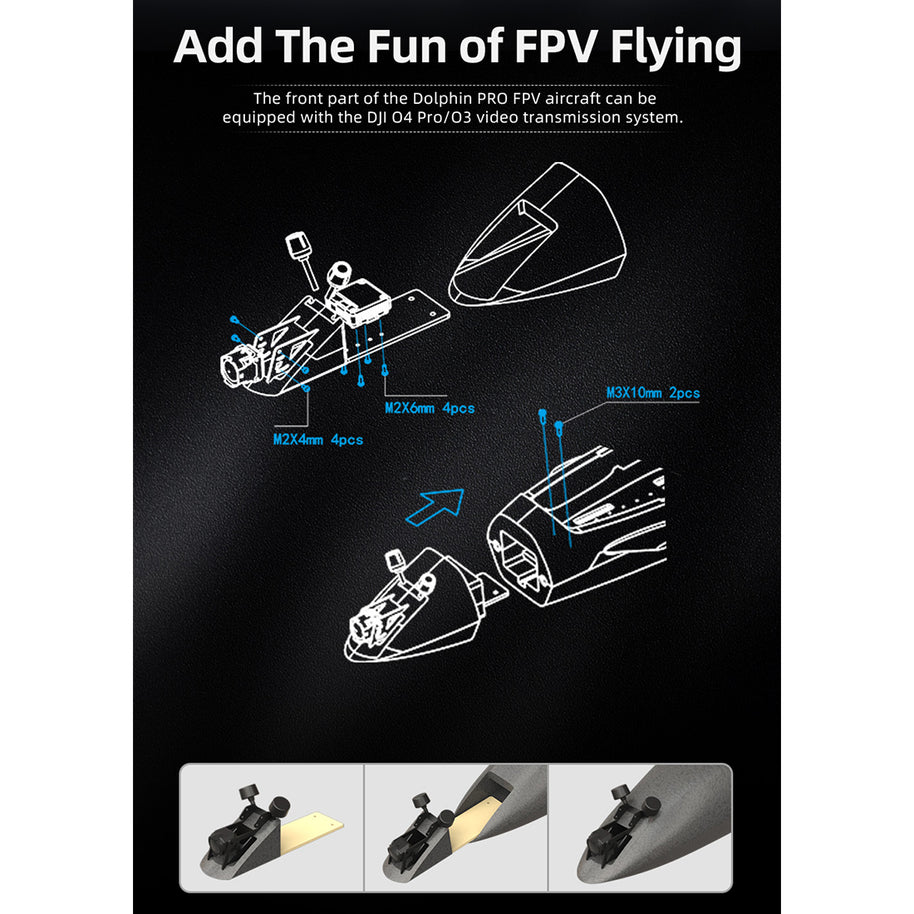 Dolphin Pro 800mm FPV固定翼機 フルセット｜TX12 MKII ELRS送信機＋RP1受信機付き