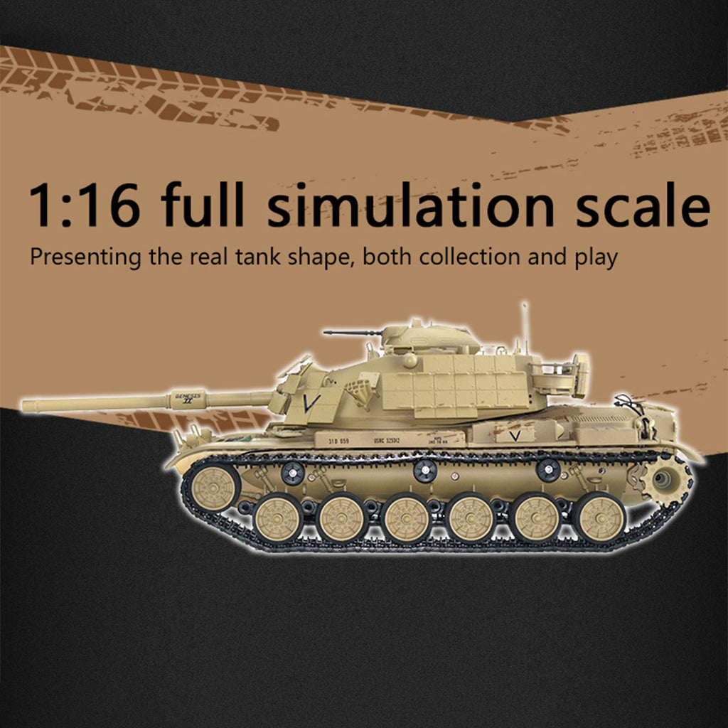 1/16 2.4G RCアメリカンM60A1主力戦車 ライト&サウンド付き ベーシックバージョン 赤外線 スモーキング機能