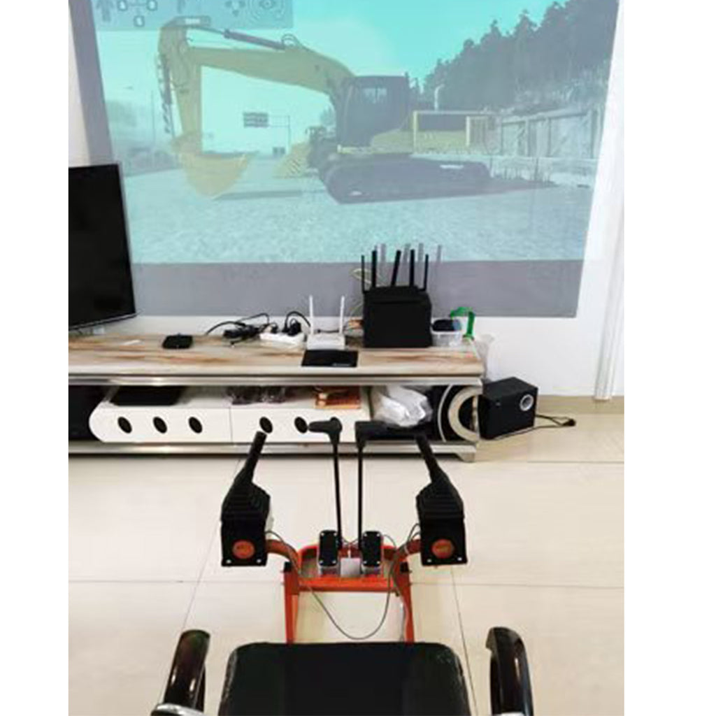PC 対応ショベルシミュレータ T5 ダブルペダル付き 実機風重機シミュレーションコントローラ