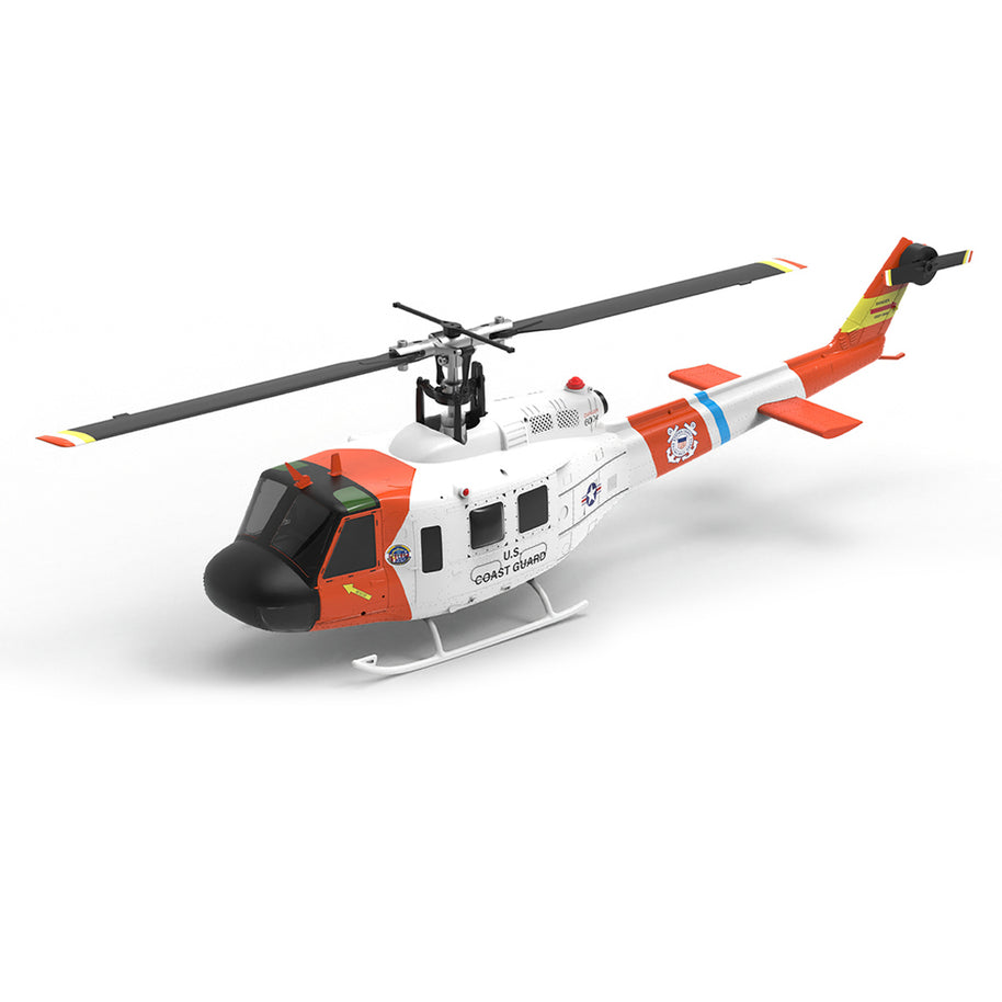 WOLFBUSH×YU XIANG F07S UH-1 Huey 1/34 スケール RC ヘリコプター GPS 搭載 8CH ブラシレス直駆 6G 無ブレード 白救助塗装 RTF 版