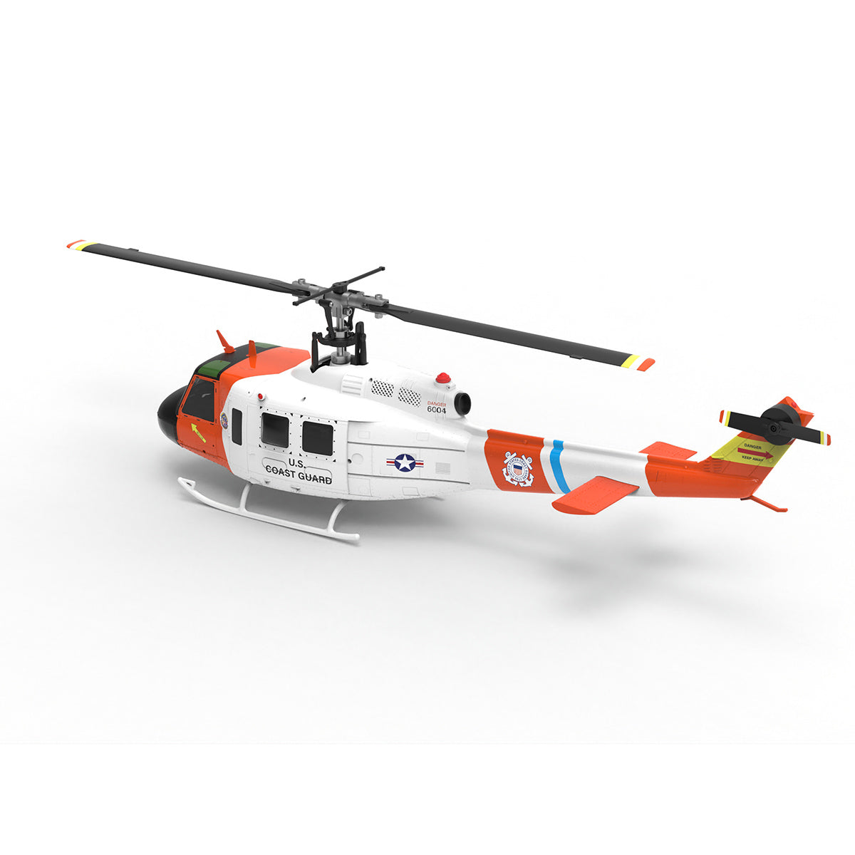 WOLFBUSH×YU XIANG F07S UH-1 Huey 1/34 スケール RC ヘリコプター GPS 搭載 8CH ブラシレス直駆 6G 無ブレード 白救助塗装 RTF 版