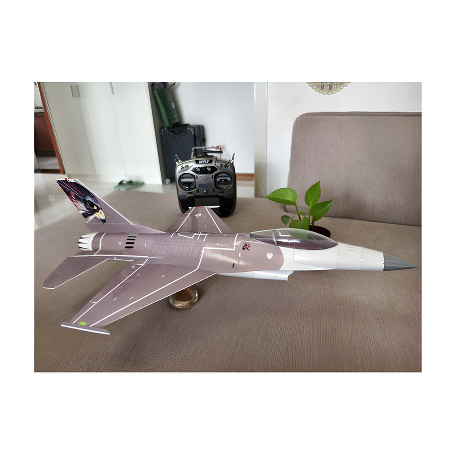 F-16 370mm翼幅 RC飛行機 30mmダクテッドファン DIY組立キット PNP ブラウン