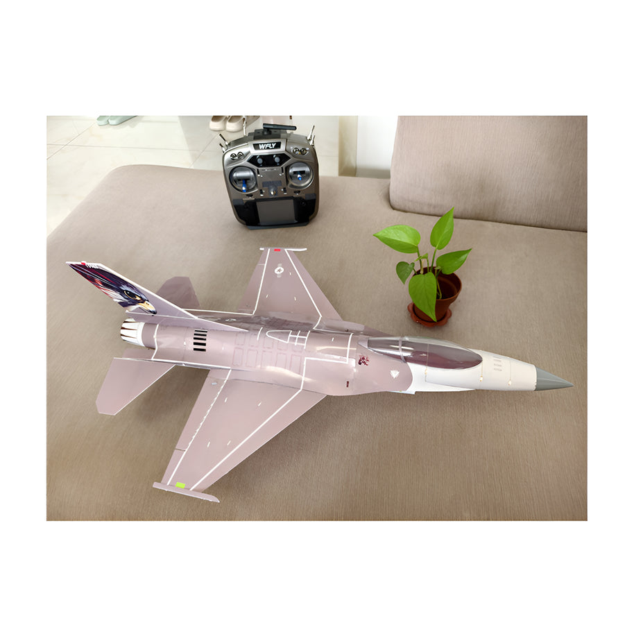 F-16 370mm翼幅 RC飛行機 30mmダクテッドファン DIY組立キット PNP ブラウン