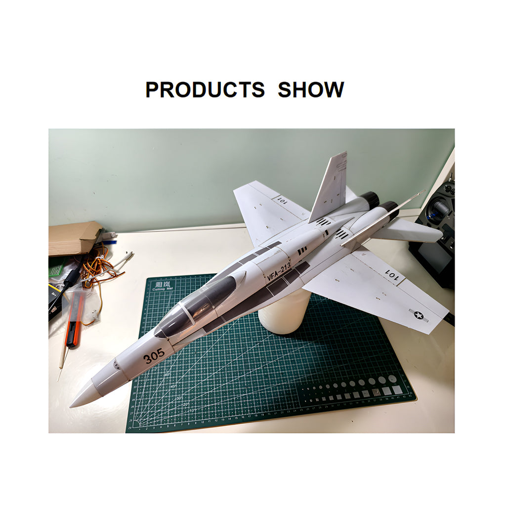 F-18 395mm翼幅 RC飛行機 デュアル30mmダクテッドファン DIY組立キット PNP グレー