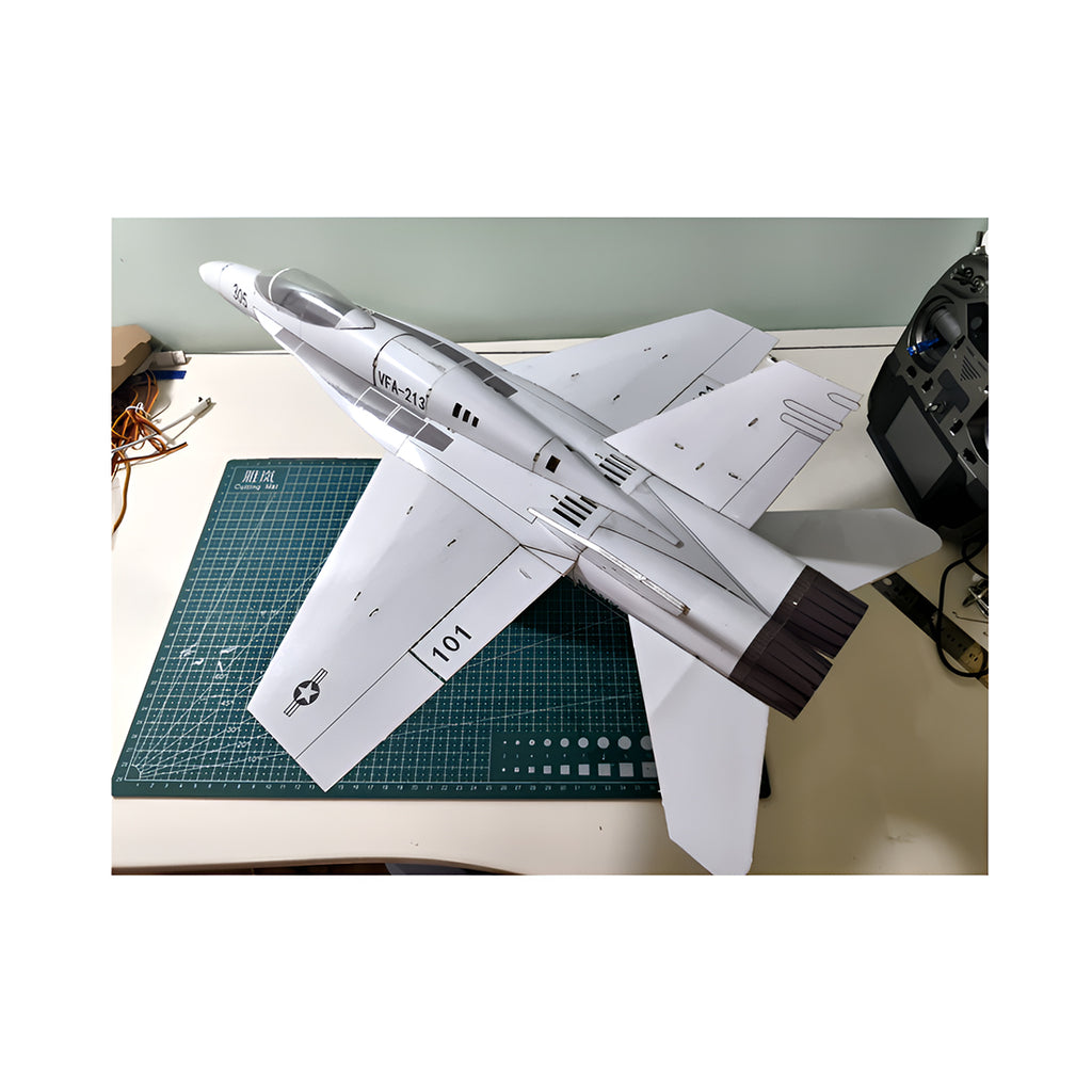 F-18 395mm翼幅 RC飛行機 デュアル30mmダクテッドファン DIY組立キット PNP グレー