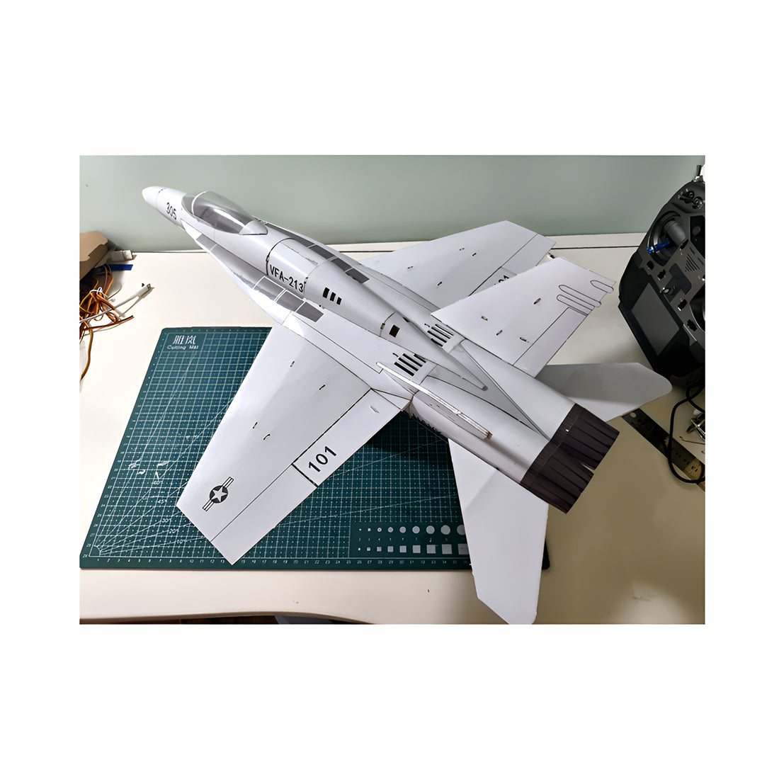 F-18 395mm翼幅 RC飛行機 デュアル30mmダクテッドファン DIY組立キット PNP グレー