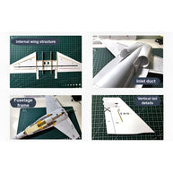 F-18 395mm翼幅 RC飛行機 デュアル30mmダクテッドファン DIY組立キット PNP グレー