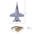 F-18 395mm翼幅 RC飛行機 デュアル30mmダクテッドファン DIY組立キット PNP グレー