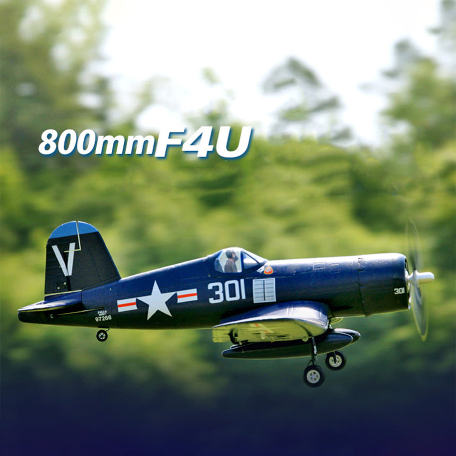 F4U 2.4G 4CH RC飛行機 800mm翼幅 EPP固定翼 第二次世界大戦スケールモデル RTF