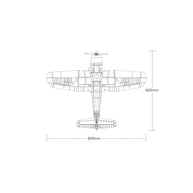 F4U 2.4G 4CH RC飛行機 800mm翼幅 EPP固定翼 第二次世界大戦スケールモデル RTF