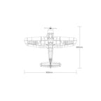 F4U 2.4G 4CH RC飛行機 800mm翼幅 EPP固定翼 第二次世界大戦スケールモデル PNP