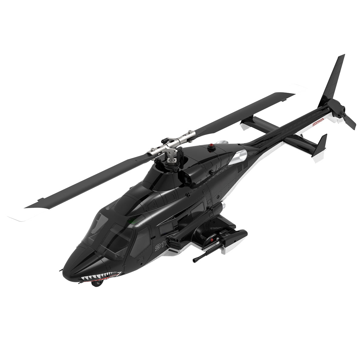 WOLFBUSH & YU XIANG AW-911 Airwolf 1/34 スケール RC ヘリコプター GPS 搭載 9CH 6G/3D 切替 無ブレード Mode1/2 切替対応 RTF 版