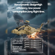 WOLFBUSH & YU XIANG F11-N AH64 1/32スケール Apache RCヘリコプター RTF版 2.4G 6CH 同軸二軸 6G/3D切替 光学フロー高度保持 砂漠イエロー