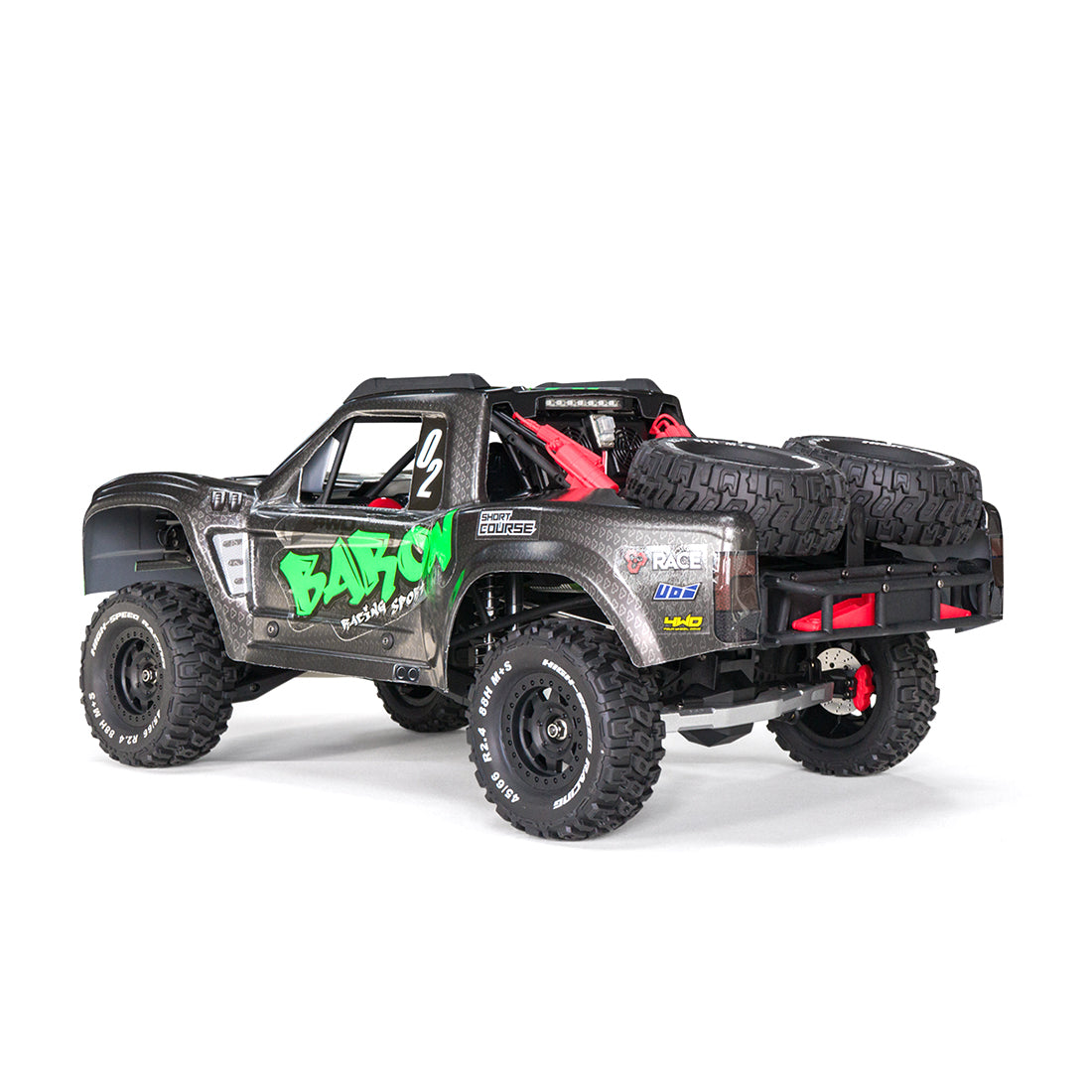 1/10スケール 2.4GHz 4WDブラシレスRCトラック 全地形 高速オフロードカー ジャイロ安定 金属ドライブトレイン LEDライト RTR