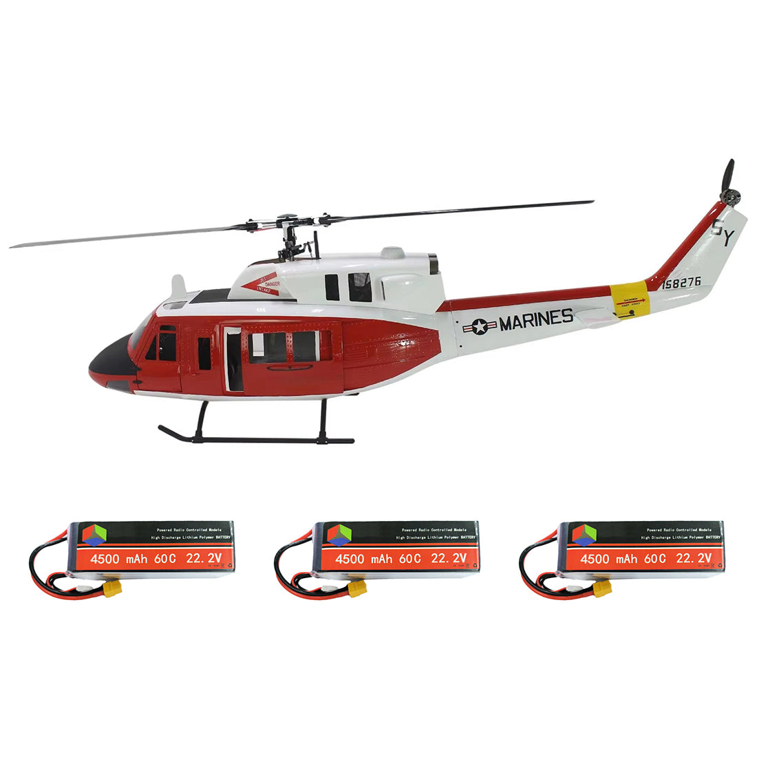 FLISHRC FL500 UH-1N 500クラス RCヘリコプター 2.4G 6CH FLISHRC L7 GPS4方式測位 リアルコックピット RTF版