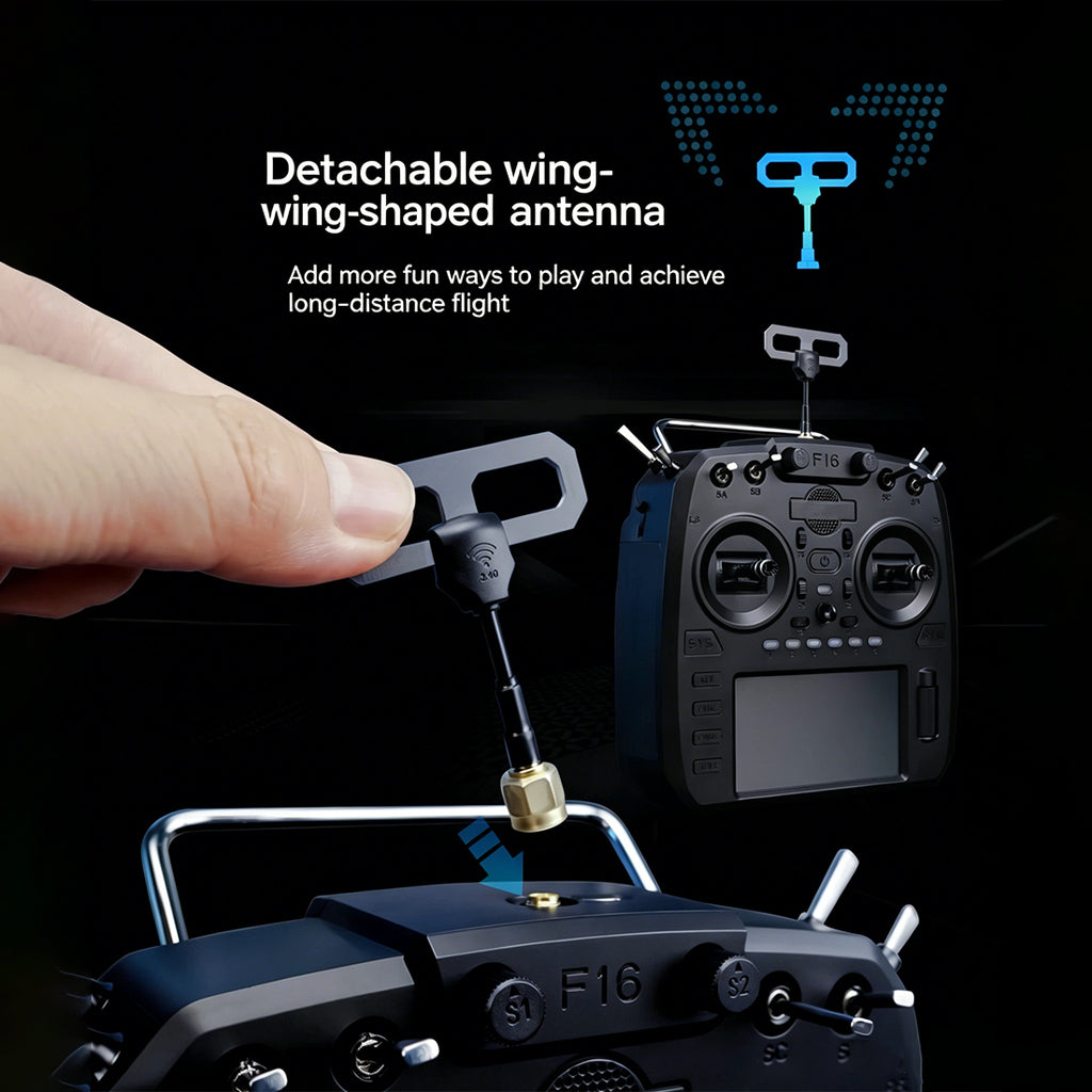 FATFISH F16 FPV送信機 ELRS 5.8G映像伝送 ホールジンバル タッチパネル