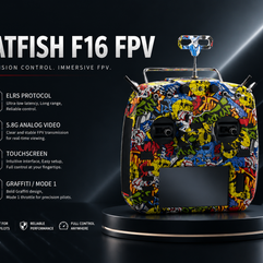 FATFISH F16 FPV送信機 ELRS 5.8G映像伝送 ホールジンバル タッチパネル
