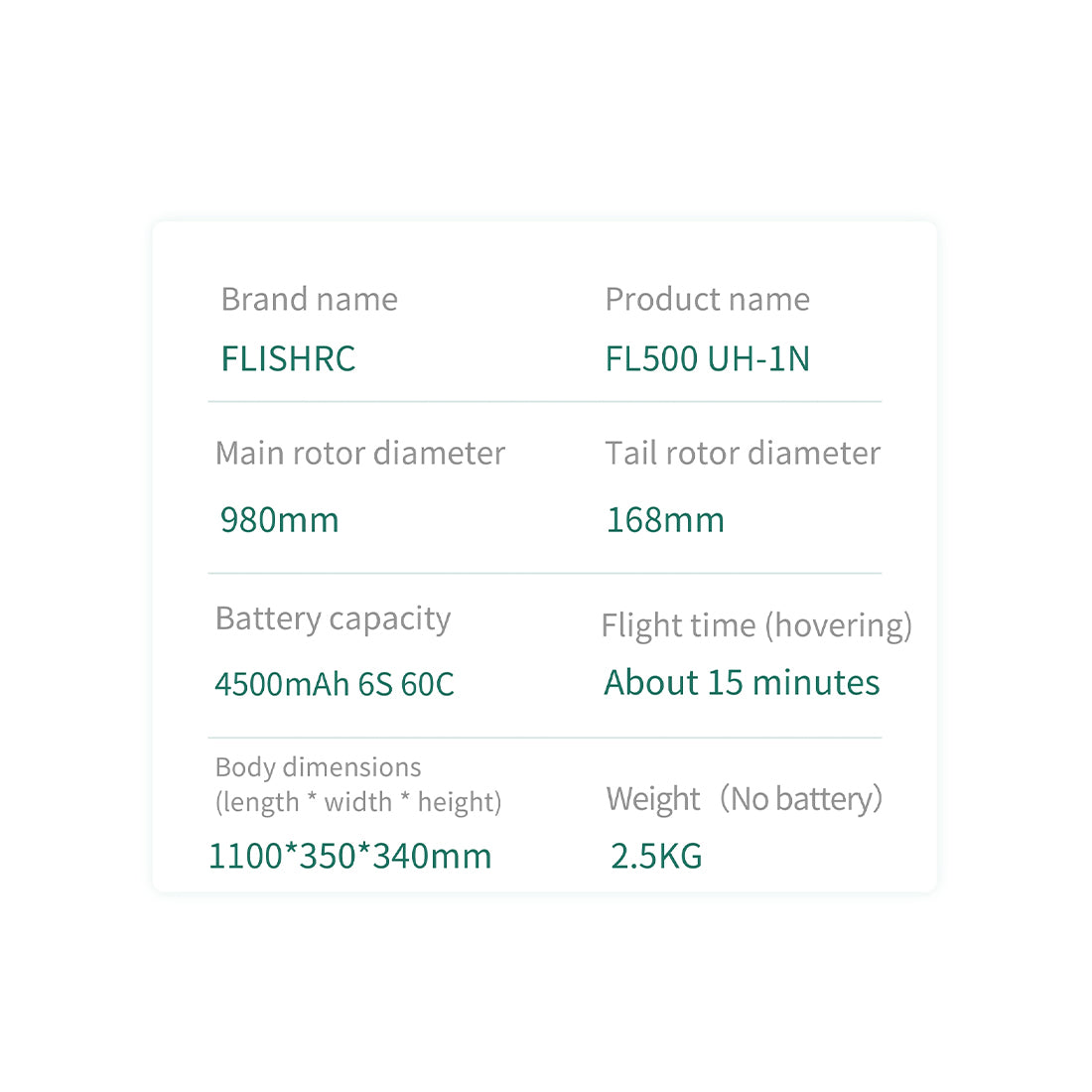 FLISHRC FL500 UH-1N 500クラス RCヘリコプター 2.4G 6CH FLISHRC L7 GPS4方式測位 リアルコックピット RTF版