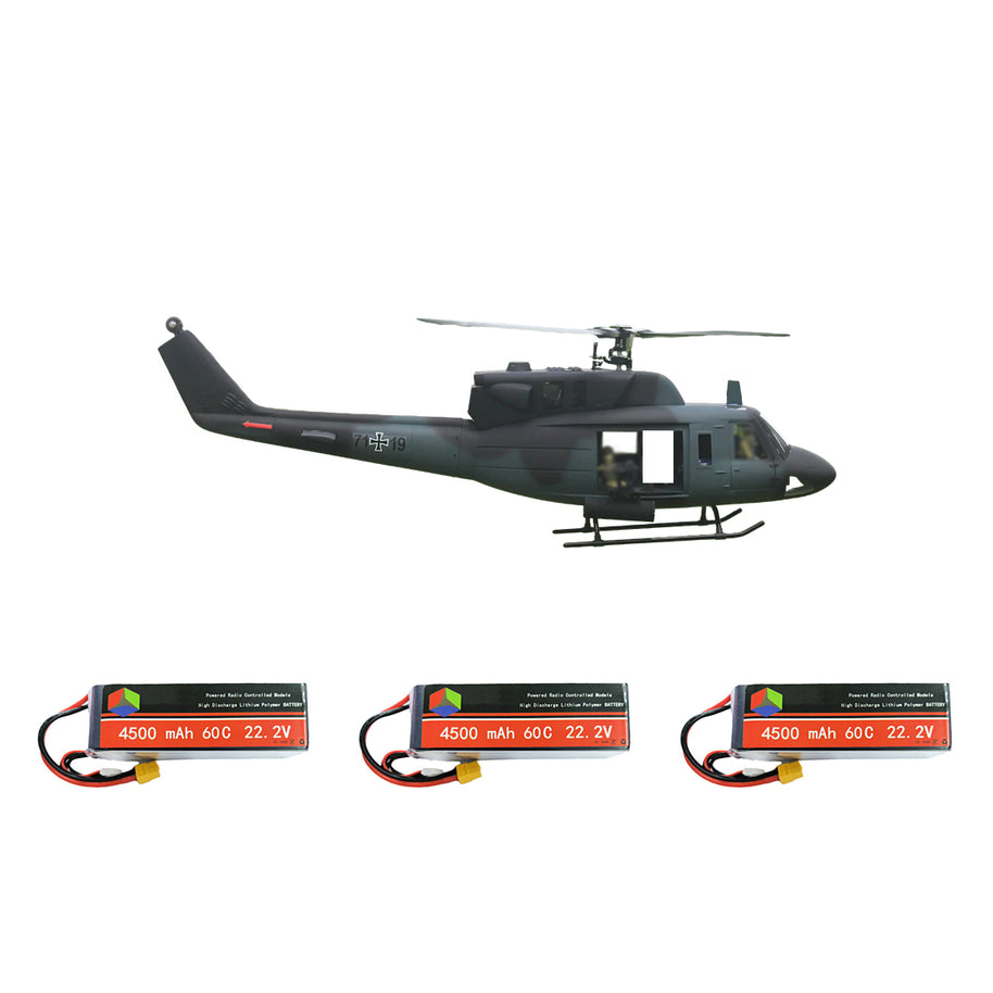 FLISHRC FL500 UH-1N 500クラス RCヘリコプター 2.4G 6CH FLISHRC L7 GPS4方式測位 リアルコックピット RTF版