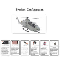 FL500 AH-1 500-Class 2.4G 6チャンネルスケール RCヘリコプターモデル（FLISHRC L7飛行コントローラー・4方式測位GPS・リアルコックピット対応｜RTF版）