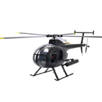 FL500 AH-6 500-Class 2.4G 6チャンネルスケール RCヘリコプターモデル（FLISHRC L7飛行コントローラー・4方式測位GPS対応｜RTF/マットブラック仕様）