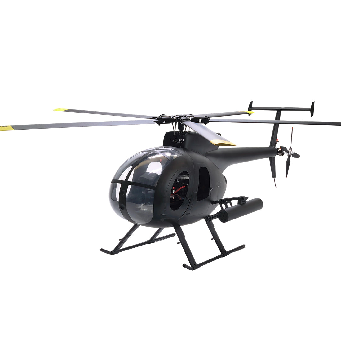 FL500 AH-6 500-Class 2.4G 6チャンネルスケール RCヘリコプターモデル（FLISHRC L7飛行コントローラー・4方式測位GPS対応｜RTF/マットブラック仕様）