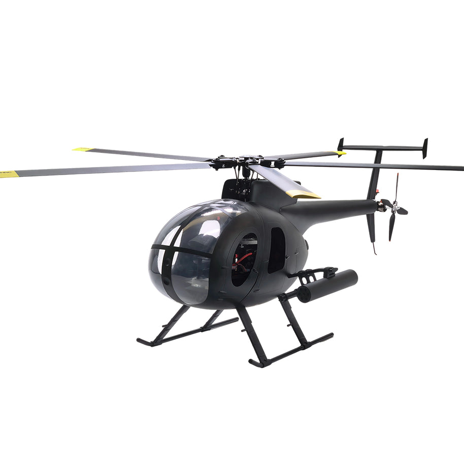FL500 AH-6 500-Class 2.4G 6チャンネルスケール RCヘリコプターモデル（FLISHRC L7飛行コントローラー・4方式測位GPS対応｜RTF/マットブラック仕様）