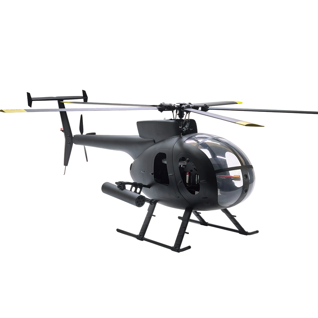 FL500 AH-6 500-Class 2.4G 6チャンネルスケール RCヘリコプターモデル（FLISHRC L7飛行コントローラー・4方式測位GPS対応｜RTF/マットブラック仕様）