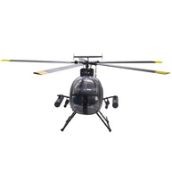 FL500 AH-6 500-Class 2.4G 6チャンネルスケール RCヘリコプターモデル（FLISHRC L7飛行コントローラー・4方式測位GPS対応｜RTF/マットブラック仕様）