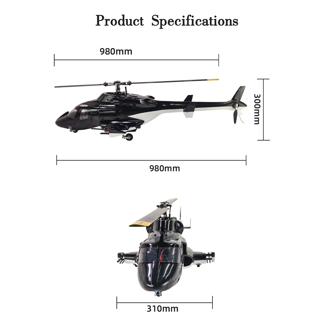 FL500 Air-wolf Pro 500-Class 2.4G 6チャンネルスケール RCヘリコプターモデル（FLISHRC L7飛行コントローラー・4方式測位GPS対応｜RTFバージョン）
