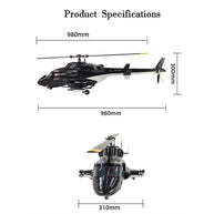 FL500 Air-wolf Pro 500-Class 2.4G 6チャンネルスケール RCヘリコプターモデル（FLISHRC L7飛行コントローラー・4方式測位GPS対応｜RTFバージョン）