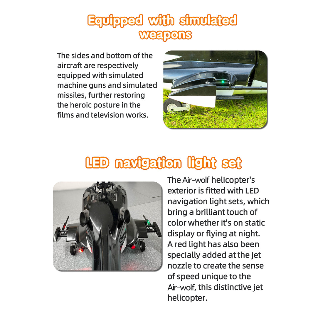 FL500 Air-wolf Pro 500-Class 2.4G 6チャンネルスケール RCヘリコプターモデル（FLISHRC L7飛行コントローラー・4方式測位GPS対応｜RTFバージョン）