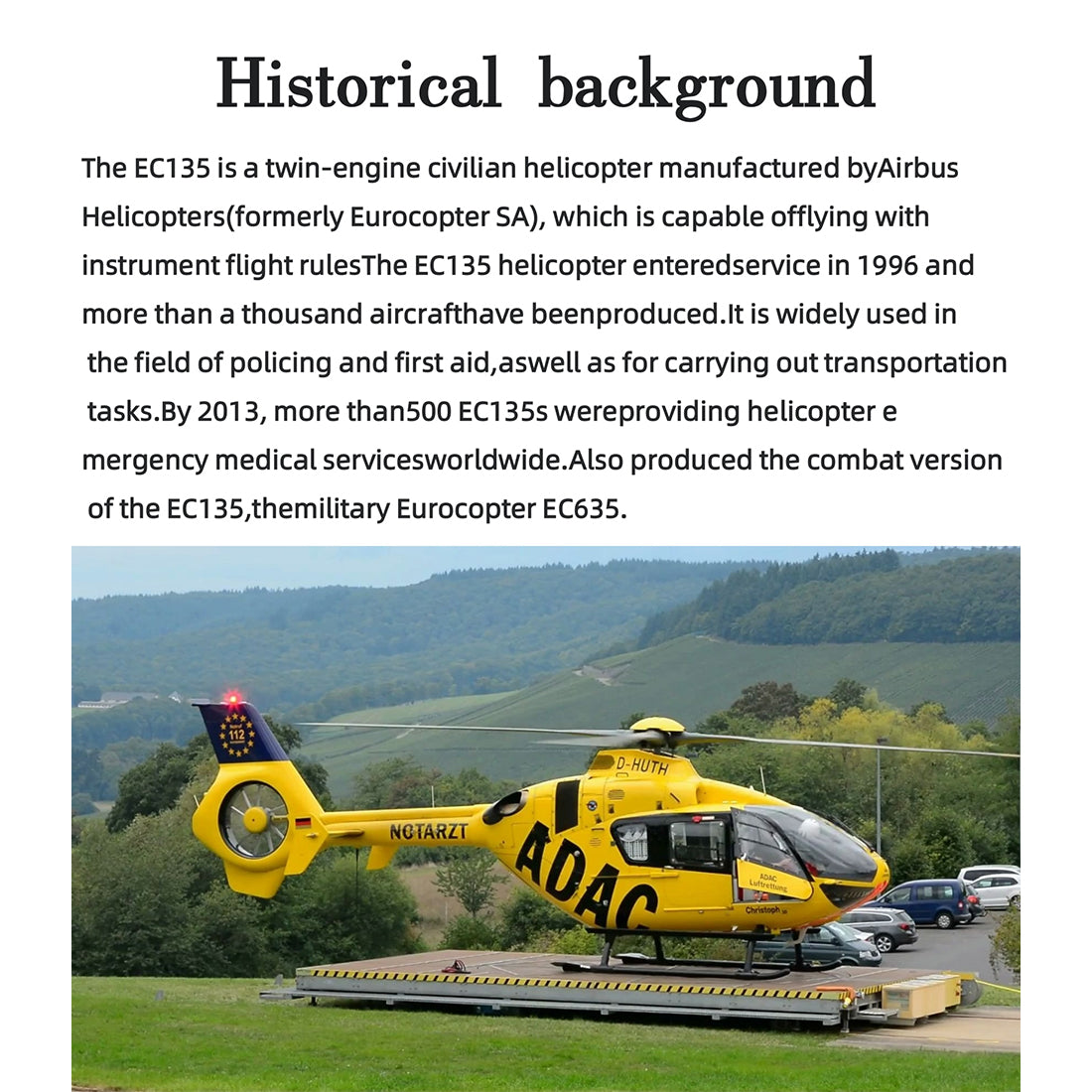 FL500 EC135 500-Class 2.4G 6チャンネルスケール RCヘリコプターモデル（FLISHRC L7飛行コントローラー・4方式測位GPS対応｜RTFバージョン）