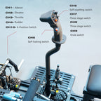 WOLFBUSH FF10 飛行シミュレーターコントローラー 10リンク 2.4G RCトランスミッター ELRS 2.4G CNC金属製