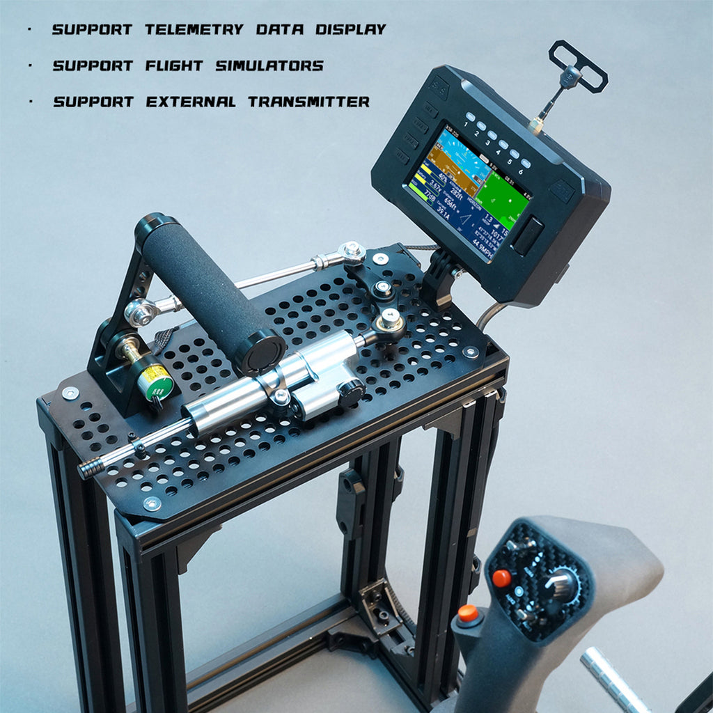 WOLFBUSH FF10 飛行シミュレーターコントローラー 10リンク 2.4G RCトランスミッター ELRS 2.4G CNC金属製