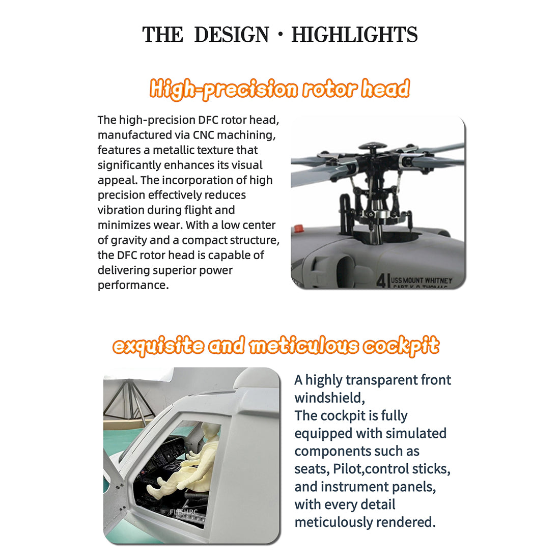 FLISHRC FL500 SH-60ヘリ｜500クラス GPS4モード測位 L7フライトコントローラー グラスファイバー機体 RTF