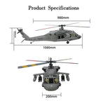 FLISHRC FL500 SH-60ヘリ｜500クラス GPS4モード測位 L7フライトコントローラー グラスファイバー機体 RTF