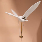 飛翔白鳥 木製オルゴール ダイナミックオートマトン完成品 2 カラー展開 羽根が動く癒し系卓上置物