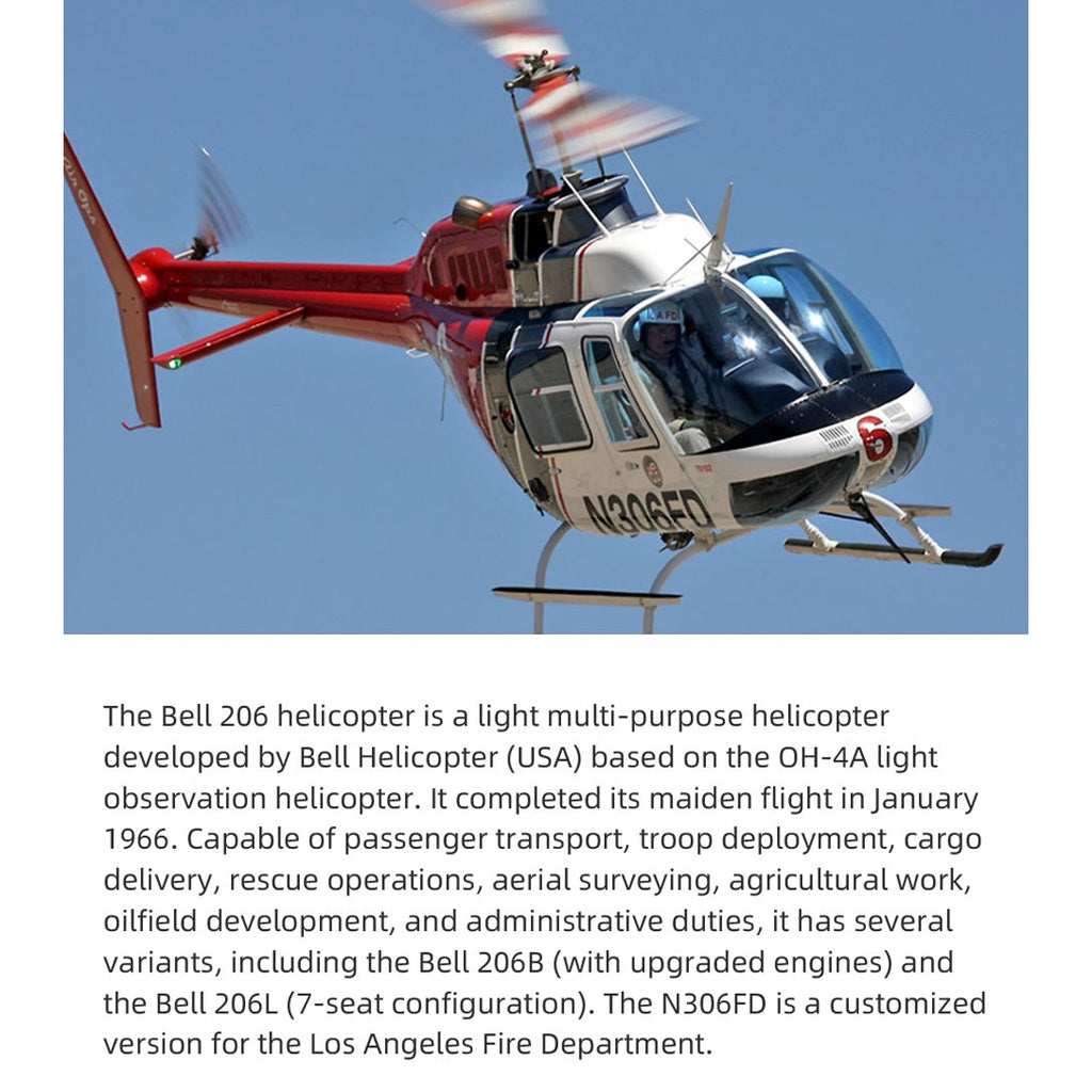 FLYWING Bell-206-V3 470クラス 6CHスケールヘリ 本体キット | 送信機別売り 技適不要