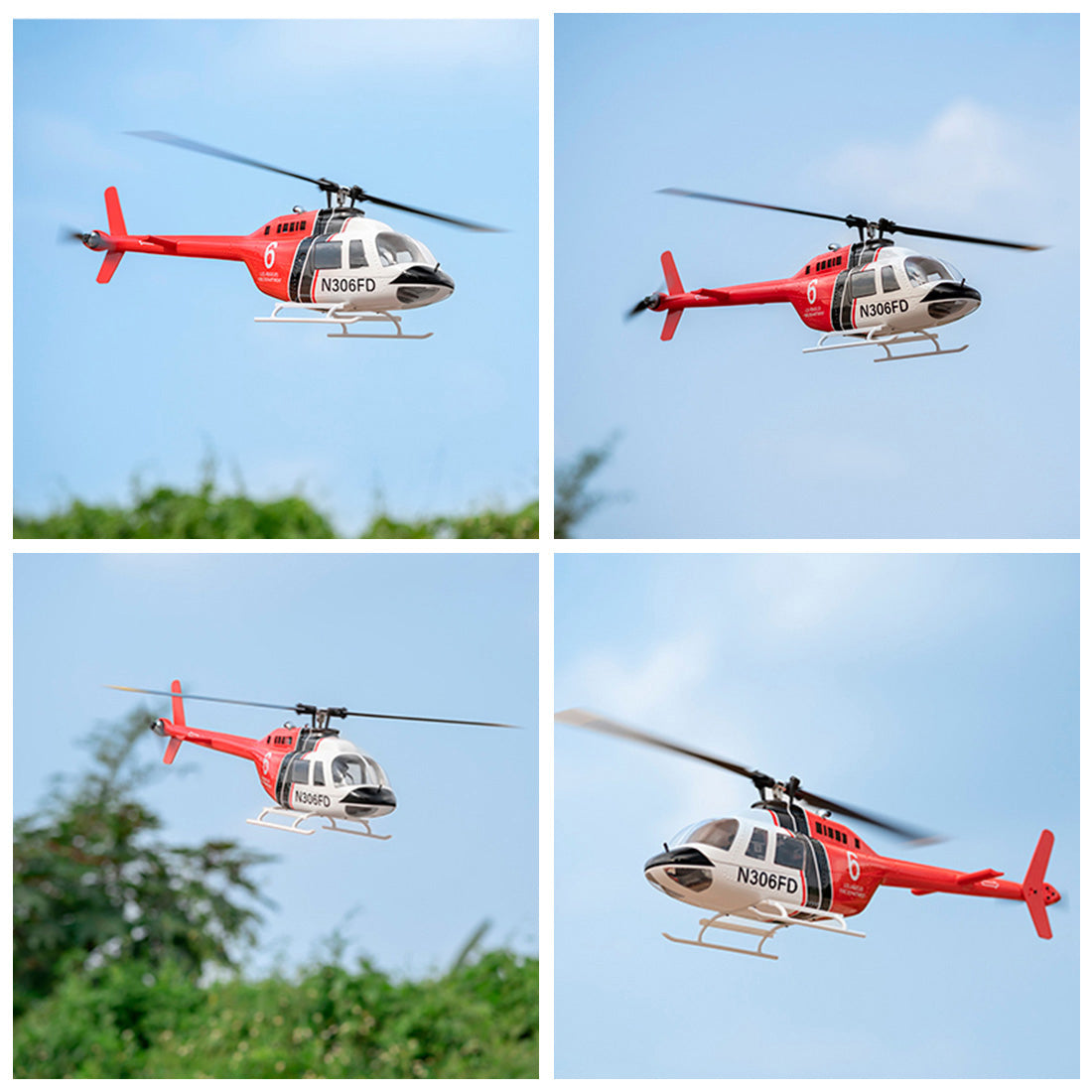 FLYWING Bell-206-V3 470クラス 6CHスケールヘリ 本体キット | 送信機別売り 技適不要